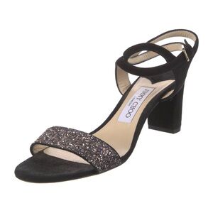 Jimmy Choo Glitter Black Sandals